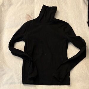 Zara Elegant Black Turtleneck Blouse